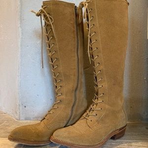 Frye Suede Lace-up Boots